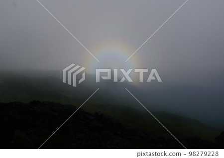 Brocken Phenomenon at Mt. Kitadake in the Southern Alps Brocken Phenomenon at Mt. Kitadake in the Southern Alps 98279228