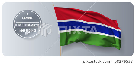 Gambia independence day vector banner, greeting card. 98279538