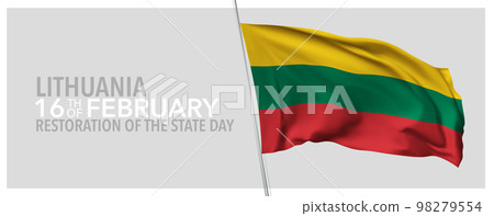 Lithuania restoration of the state day greeting card, banner with template text vector illustration Lithuania restoration of the state day greeting card, banner with template text vector illustration 98279554