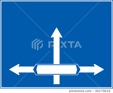 Road and traffic sign illustrations, frames, arrows Road and traffic sign illustrations, frames, arrows 98279628