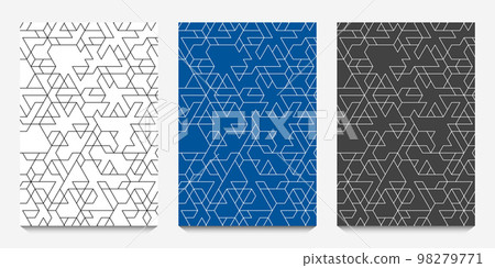 Geometric Abstract Hexagon Technology Background Set Geometric Abstract Hexagon Technology Background Set 98279771