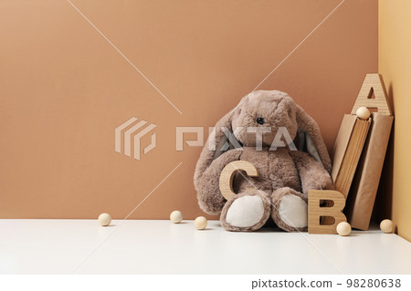 Concept of baby book, space for text Concept of baby book, space for text 98280638