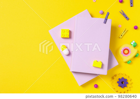 Concept of baby book, space for text Concept of baby book, space for text 98280640