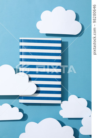 Concept of baby book or books for children, top view Concept of baby book or books for children, top view 98280646