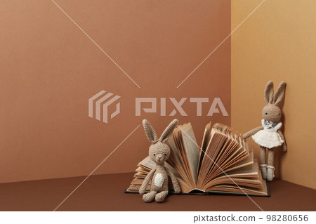 Concept of baby book, space for text Concept of baby book, space for text 98280656