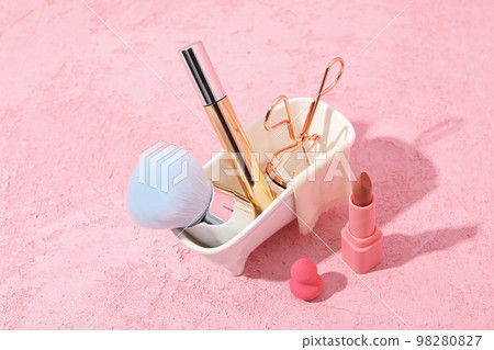 Concept of cosmetic and beauty care accessories 98280827