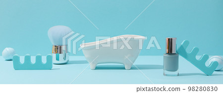 Concept of cosmetic and beauty care accessories Concept of cosmetic and beauty care accessories 98280830