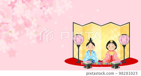 Hina doll Hinamatsuri Peach Festival background material 98281023