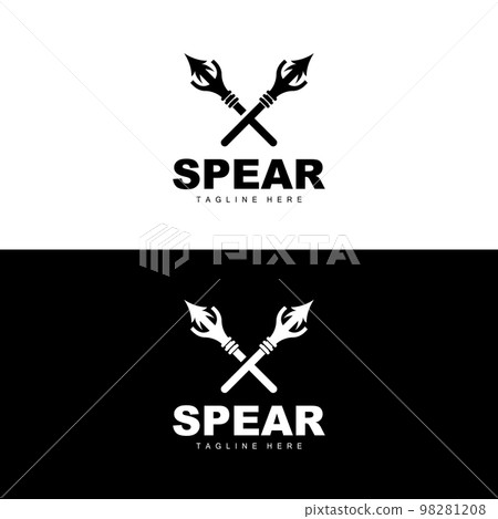 Spear Logo, Long Range Throwing Weapon Target Icon Design, Product And Company Brand Icon Illustration Spear Logo, Long Range Throwing Weapon Target Icon Design, Product And Company Brand Icon Illustration 98281208
