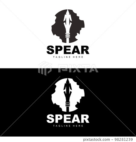 Spear Logo, Long Range Throwing Weapon Target Icon Design, Product And Company Brand Icon Illustration Spear Logo, Long Range Throwing Weapon Target Icon Design, Product And Company Brand Icon Illustration 98281239
