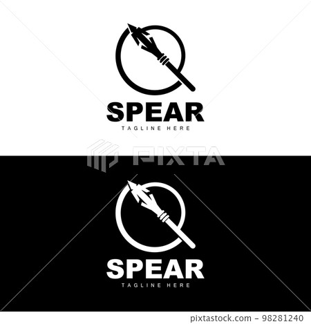 Spear Logo, Long Range Throwing Weapon Target Icon Design, Product And Company Brand Icon Illustration Spear Logo, Long Range Throwing Weapon Target Icon Design, Product And Company Brand Icon Illustration 98281240