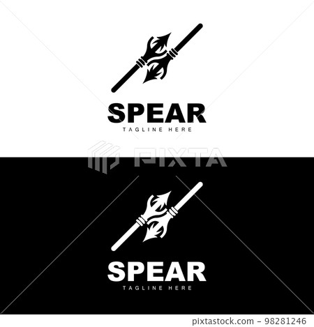Spear Logo, Long Range Throwing Weapon Target Icon Design, Product And Company Brand Icon Illustration Spear Logo, Long Range Throwing Weapon Target Icon Design, Product And Company Brand Icon Illustration 98281246