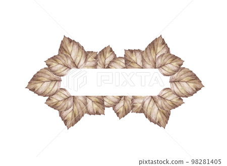 Watercolor autumn banner with leaves. Watercolor autumn banner with leaves. 98281405
