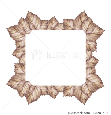Watercolor autumn banner with leaves. 98281406