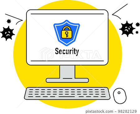 病毒計算機圖標安全 病毒計算機圖標安全 98282129