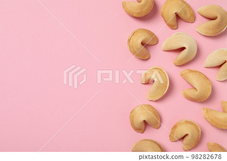 Chinese fortune cookies with prediction words, space for text Chinese fortune cookies with prediction words, space for text 98282678