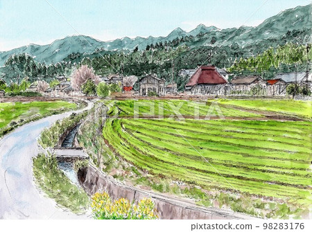Early spring in the countryside 98283176