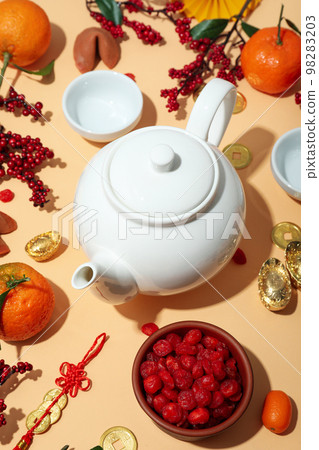 Concept of asian tea, tea ceremony items 98283203