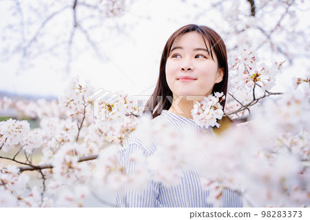Cherry woman portrait 98283373