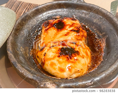 Fugu soft roe grilled with sauce Fugu soft roe grilled with sauce 98283838