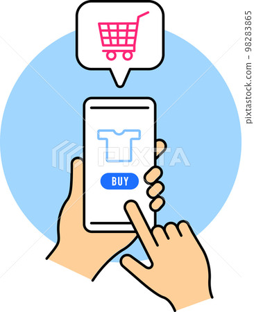 互聯網購物智能手機圖標 98283865
