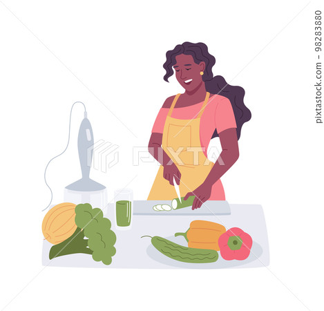 Vegan cooking isolated cartoon vector illustrations. 98283880