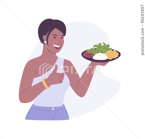 Macrobiotic diet isolated cartoon vector illustrations. Macrobiotic diet isolated cartoon vector illustrations. 98283897