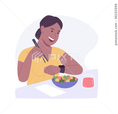Intermittent fasting isolated cartoon vector illustrations. Intermittent fasting isolated cartoon vector illustrations. 98283899