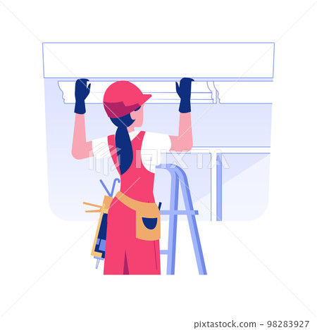 Place wall trim isolated concept vector illustration. Place wall trim isolated concept vector illustration. 98283927
