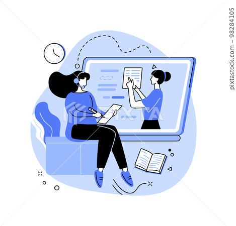Audio lecture isolated cartoon vector illustrations. Audio lecture isolated cartoon vector illustrations. 98284105