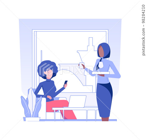 Business lounge isolated concept vector illustration. Business lounge isolated concept vector illustration. 98284210