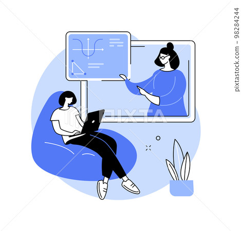 Online classes isolated cartoon vector illustrations. Online classes isolated cartoon vector illustrations. 98284244