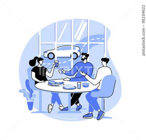 Rest area isolated cartoon vector illustrations. Rest area isolated cartoon vector illustrations. 98284622