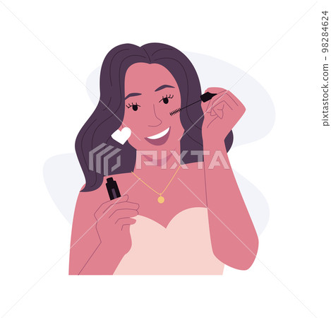 Doing makeup isolated cartoon vector illustrations. Doing makeup isolated cartoon vector illustrations. 98284624
