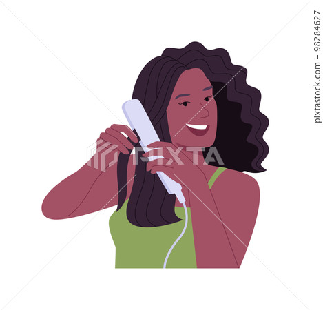 Hairstyling isolated cartoon vector illustrations. Hairstyling isolated cartoon vector illustrations. 98284627