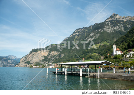 Beautiful countryside cityscape in Switzerland Beautiful countryside cityscape in Switzerland 98284665