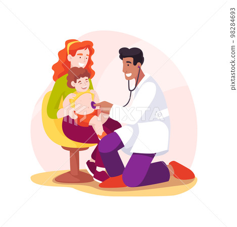 Doctor examination isolated cartoon vector illustration. 98284693