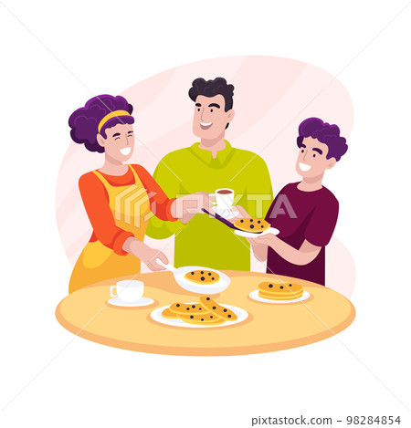 Making breakfast isolated cartoon vector illustration. 98284854