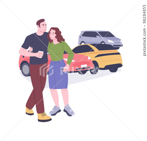 Easy parking isolated cartoon vector illustrations. 98284855