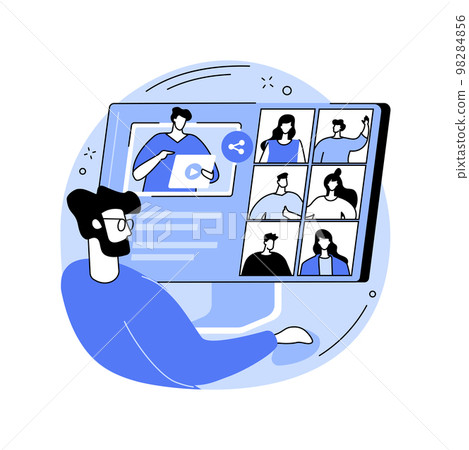 Share videos isolated cartoon vector illustrations. 98284856