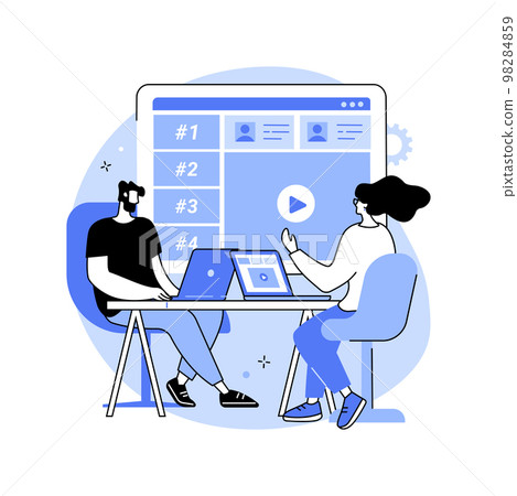 Workspace isolated cartoon vector illustrations. 98284859