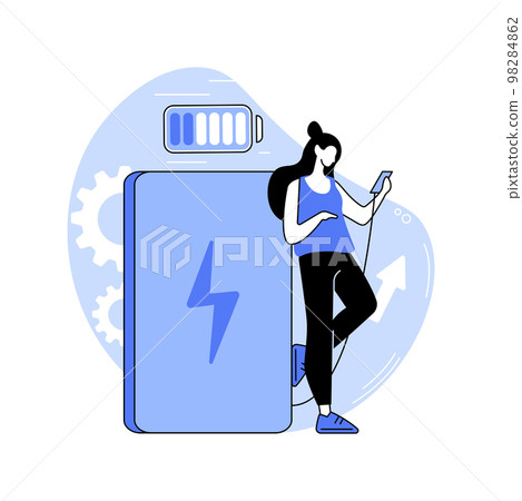Portable charger isolated cartoon vector illustrations. Portable charger isolated cartoon vector illustrations. 98284862