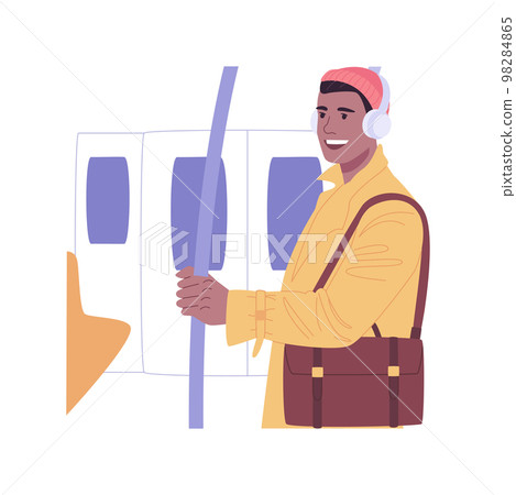 Enjoying the way isolated cartoon vector illustrations. 98284865