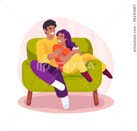 Parents alone time isolated cartoon vector illustration. 98284867