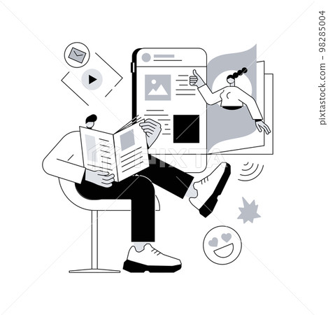 Magazine abstract concept vector illustration. Magazine abstract concept vector illustration. 98285004