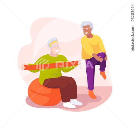 Cardio and strength workout isolated cartoon vector illustration. Cardio and strength workout isolated cartoon vector illustration. 98285024