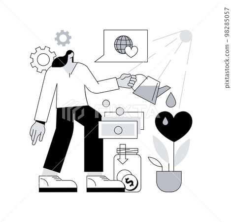 Philanthropy abstract concept vector illustration. 98285057