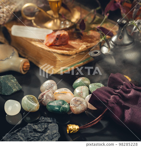 Magic Tools for Divination Ritual on the Table Magic Tools for Divination Ritual on the Table 98285228