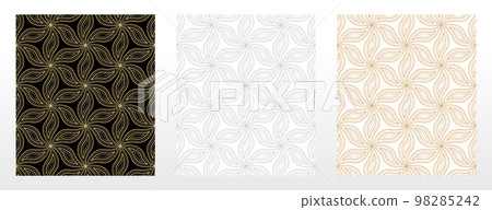 Set of abstract geometric patterns. Seamless vector backgrounds. Colored ornaments Graphic modern patterns Simple lattice graphic design Set of abstract geometric patterns. Seamless vector backgrounds. Colored ornaments Graphic modern patterns Simple lattice graphic design 98285242
