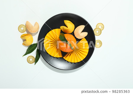 Concept of Happy Chinese new year, top view Concept of Happy Chinese new year, top view 98285363